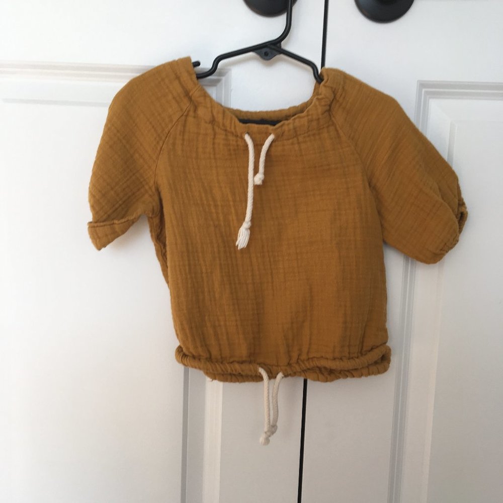 Little Creative Factory Tan Gauze Blouse - 12-18 Months
